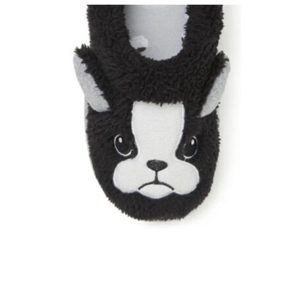 Dearfoams Kids Toddler Little Kid Black Dog Animal Slippers NEW‎ 13/1 US